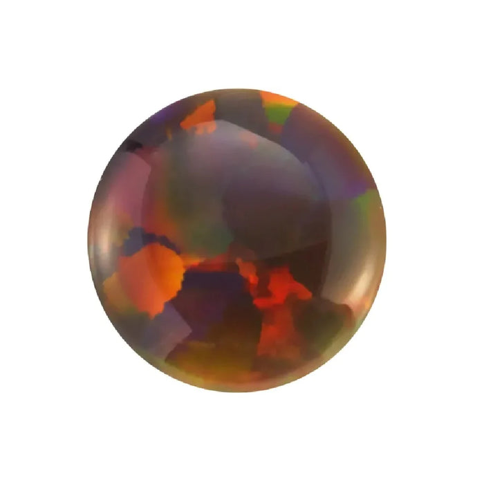 Synthetic Black Opal Round Cabochon Cut
