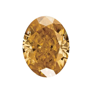 Lab Created Oval Brown Moissanite