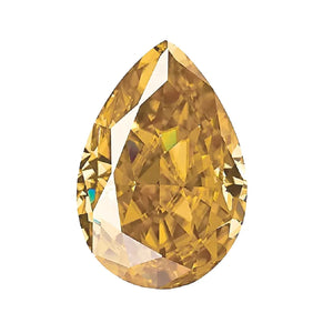 Lab Created Pear Brown Moissanite