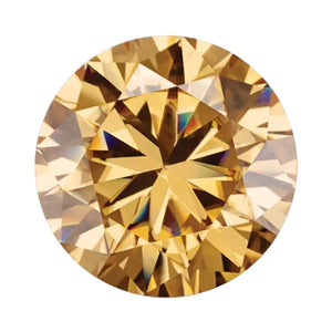 Lab Created Round Brown Moissanite