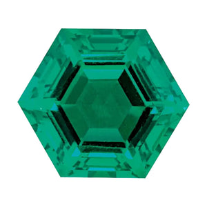 Lab Created Emerald Hexagon