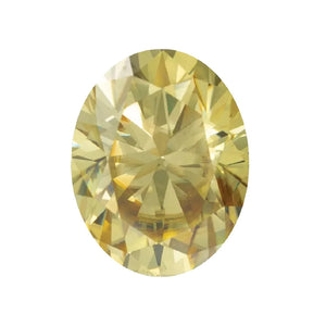 Lab Created Oval Yellow Moissanite