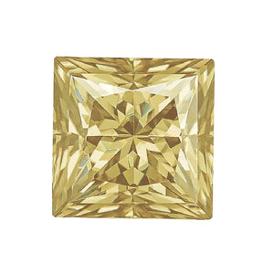 Lab Created Princess Yellow Moissanite