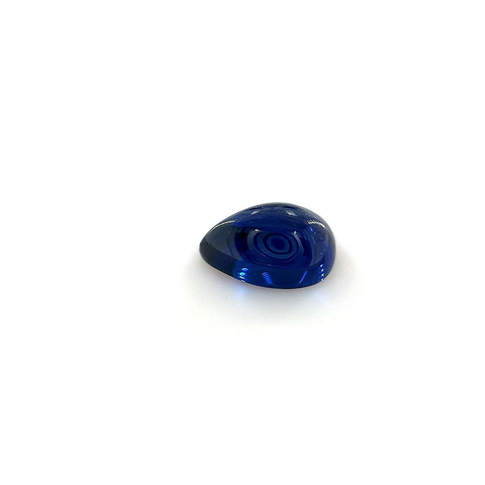 Synthetic Blue Sapphire Pear Cabochon Cut - Main Image