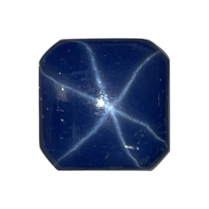 Lab Created Synthetic Blue Star Sapphire Square Cabochon