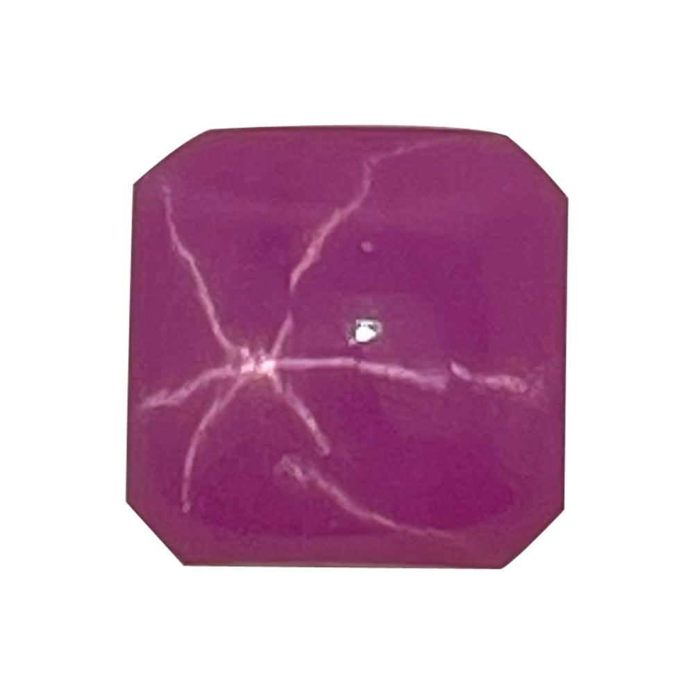 Lab Created Synthetic Star Ruby Square Cabochon