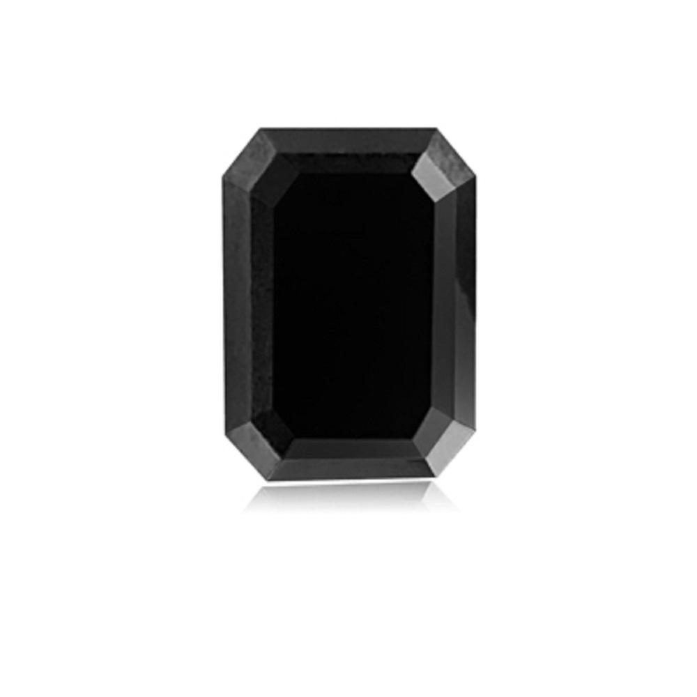1.20 Cts Treated Fancy Black Diamond AAA Quality Emerald Cut