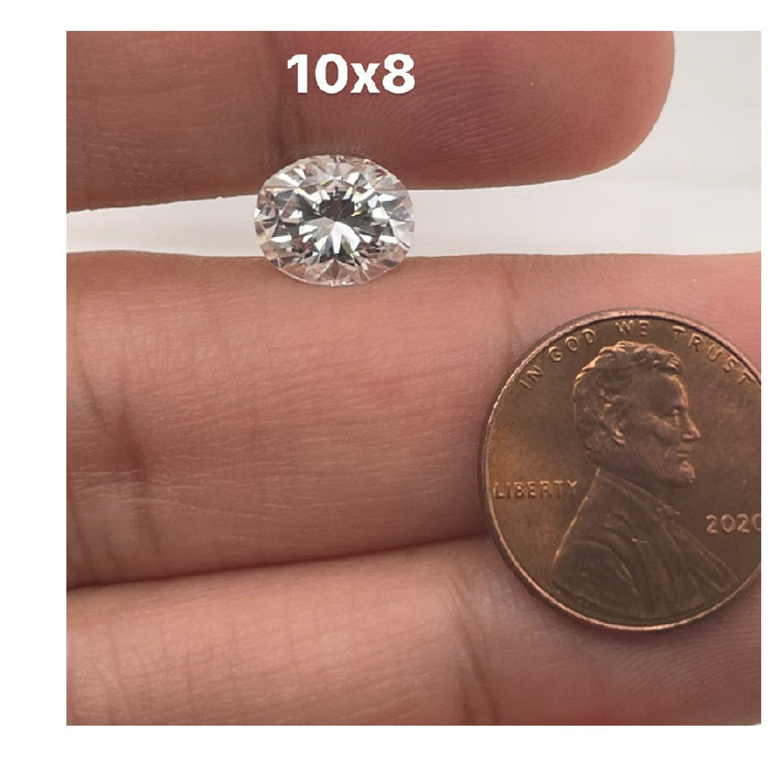 Lab Created Oval White Moissanite