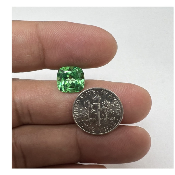 Lab Grown Green Sapphire Cushion Cut - (Squarish)