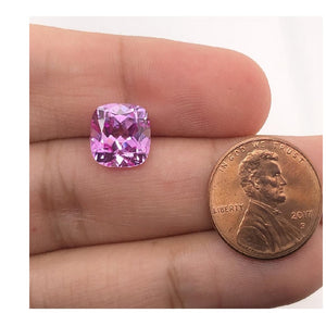 Synthetic Pink Sapphire Cushion Cut
