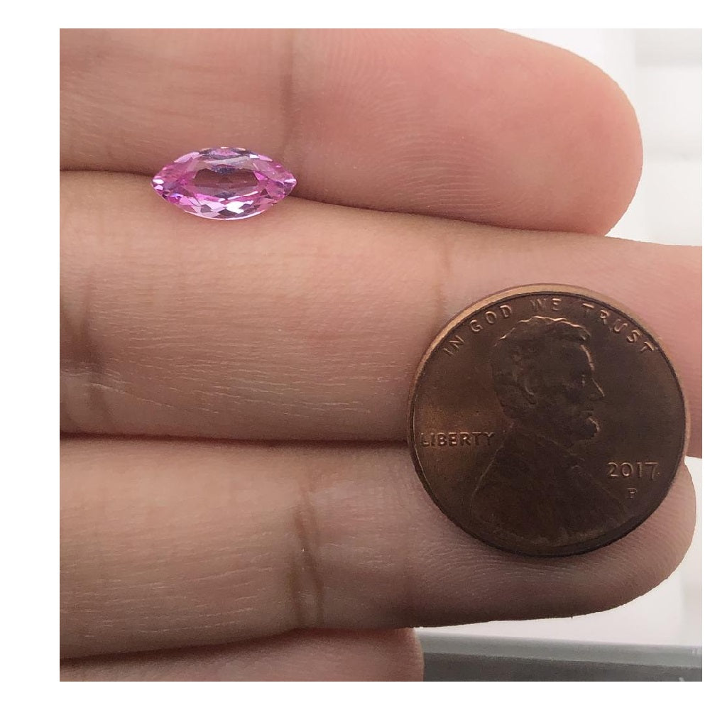 Synthetic Pink Sapphire Marquise Cut