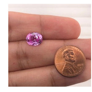 Synthetic Pink Sapphire Oval Cut