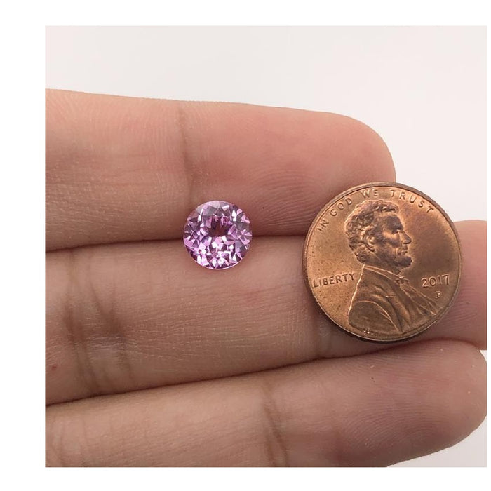 Synthetic Pink Sapphire Round Cut