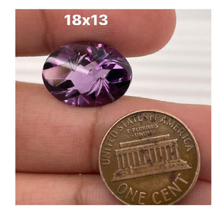 Natural Loose Amethyst AAA Quality Oval Laser Cut