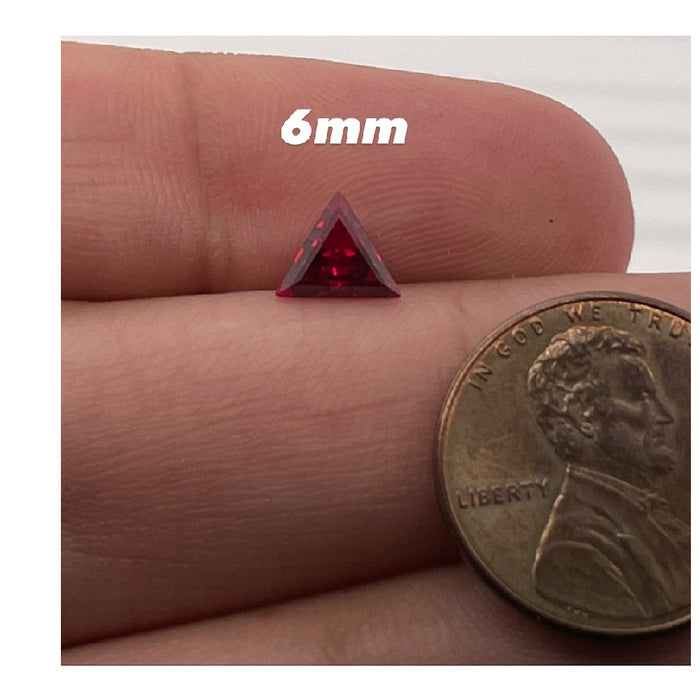 Synthetic Ruby Triangle Cut