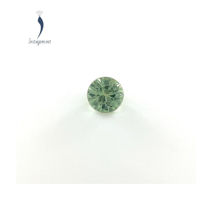 Natural Round Faceted Diamond Cut Green Sapphire Available in 2.5MM-5MM