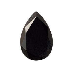 Natural Loose Pear Faceted Black Onyx