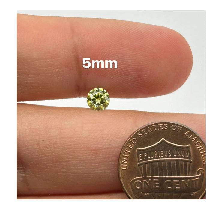 Peridot Dreams Loose 5mm Round Moissanite for Jewelers and Crafters