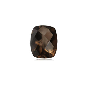 Natural Loose Smokey Quartz Cushion Checkered Cut - (Elongated)