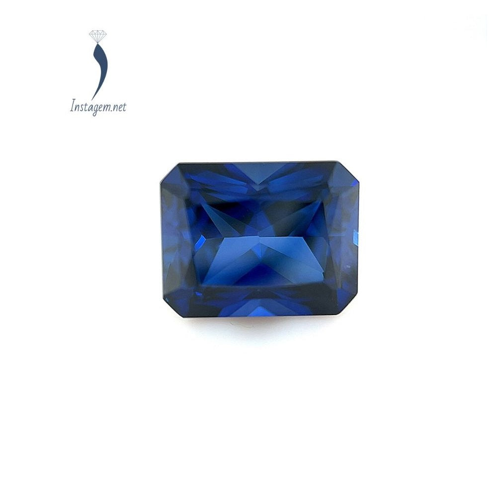 Synthetic Blue Sapphire Emerald-Cut Radiant Shape
