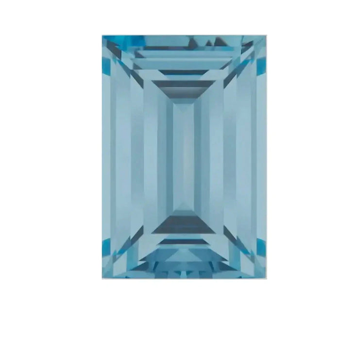 Lab Grown Aquamarine Spinel Baguette Cut