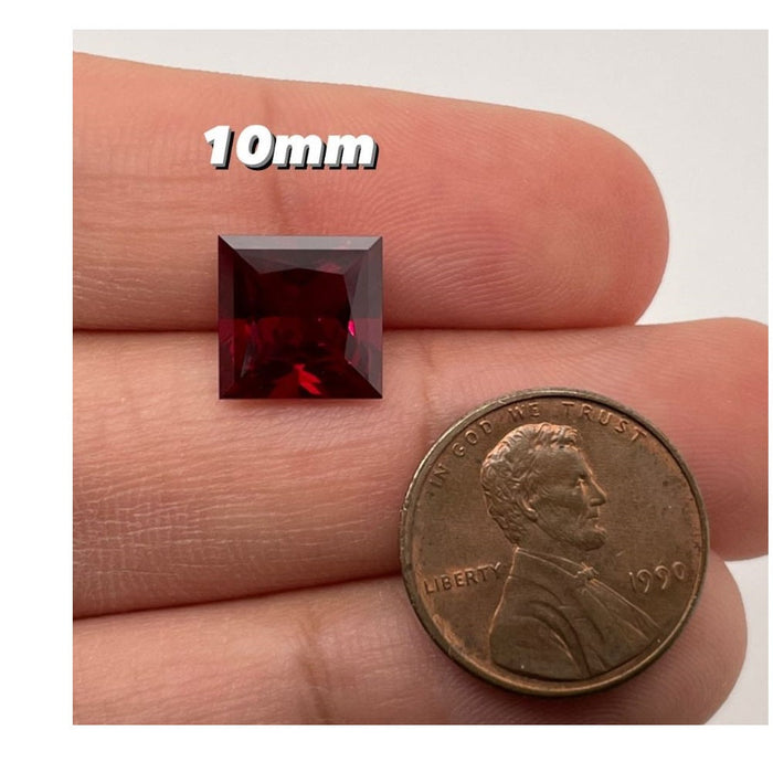 Synthetic Ruby Princess Cut