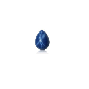 Lab Created Synthetic Blue Star Sapphire Pear Cabochon