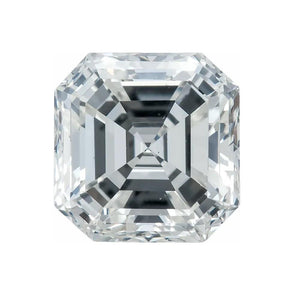 Natural Asscher Cut GHI Color Loose White Diamond