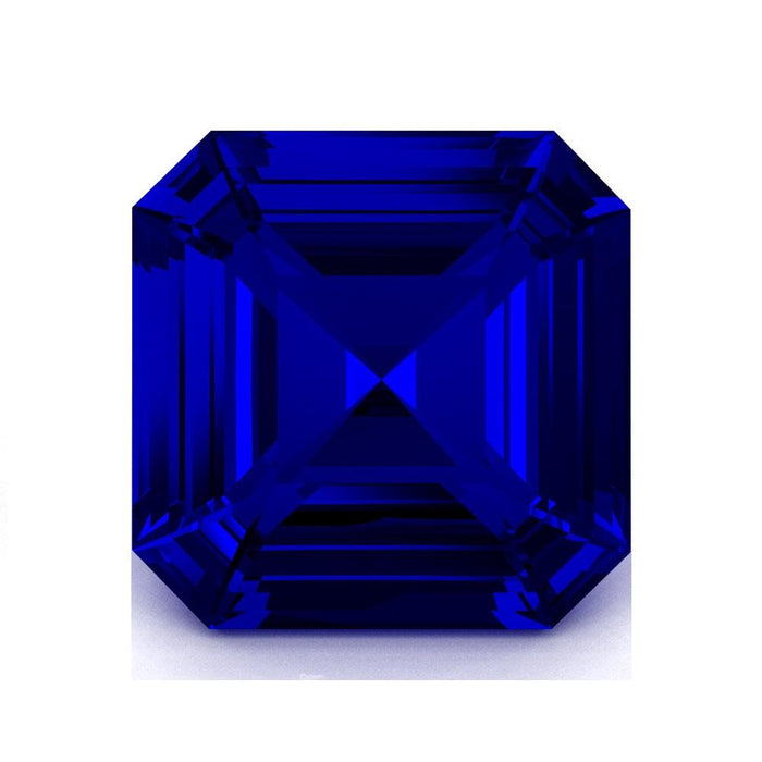 Synthetic Blue Sapphire Asscher Cut