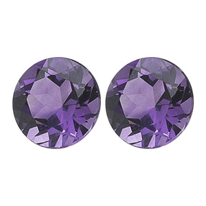 Natural Loose Natural Uruguay Amethyst Round Cut