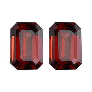 Mozambique Garnet Emerald Cut