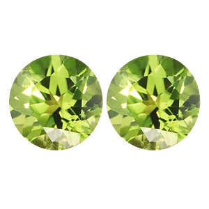 Natural Round Shape Loose Peridot