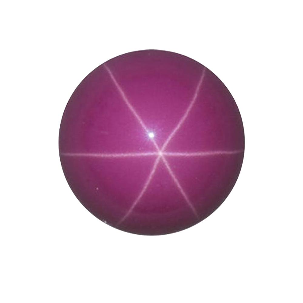 Lab Created Synthetic Star Ruby Round Cabochon