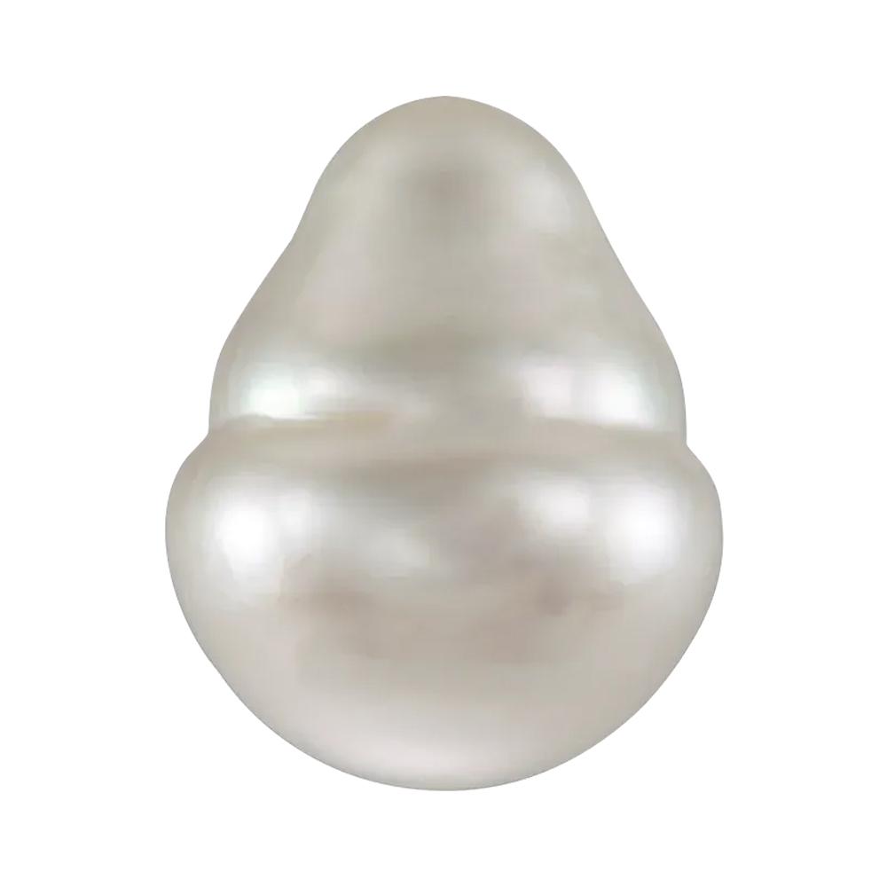 Circle Undrilled White South Sea Cultured Pearl