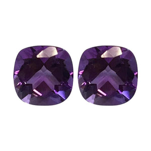 Natural Loose African Amethyst Cushion Cut - (Squarish)