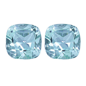 Natural Aquamarine Cushion Cut - (Squarish)