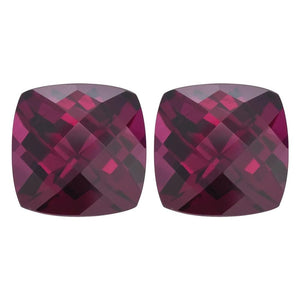 Rhodolite Garnet Cushion Checkerboard Cut