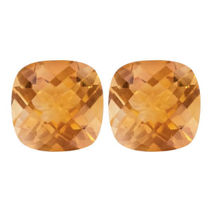 Natural Yellow Citrine Cushion Checkerboard Cut