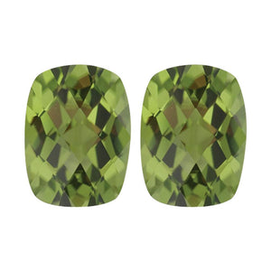 Natural Cushion Checkered Shape Loose Peridot - (Elongated)