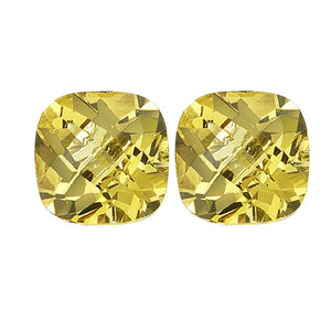 Natural Yellow Beryl Cushion Checkered Cut