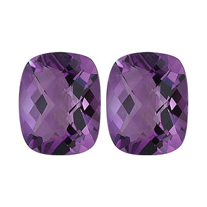 Natural Loose African Amethyst Cushion Checkered - (Elongated)