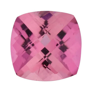 Natural Cushion Checkered Board Loose Pink Tourmaline