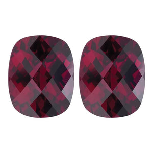 Rhodolite Garnet Cushion Checkerboard Cut - (Elongated)