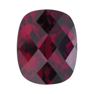 Rhodolite Garnet Cushion Checkerboard Cut - (Elongated)