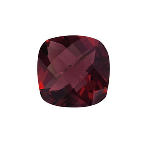 Mozambique Garnet Checkered Cushion Cut - (Squarish)