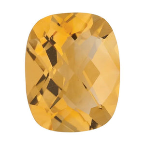 Natural Yellow Citrine Cushion Checkered Cut - (Elongated)