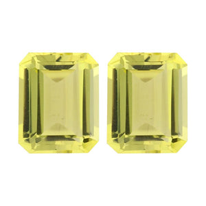 Natural Lemon Citrine Emerald Cut