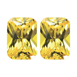 Lab Created Emerald Yellow Cubic Zirconia