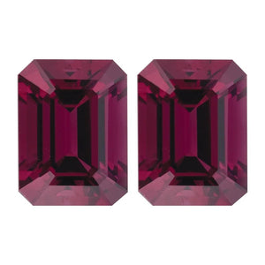 Rhodolite Garnet Emerald Cut