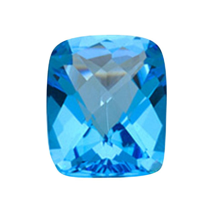 Swiss Blue Topaz Emerald Checkered Cut